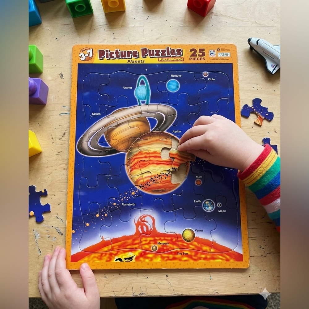 1999 Puzzle Patch Kids Planets Picture Puzzle 25 pieces